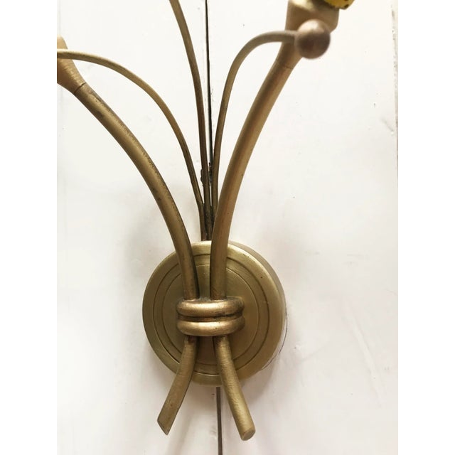 Perforated Iron & Brass Sconce, 1950s For Sale - Image 15 of 18