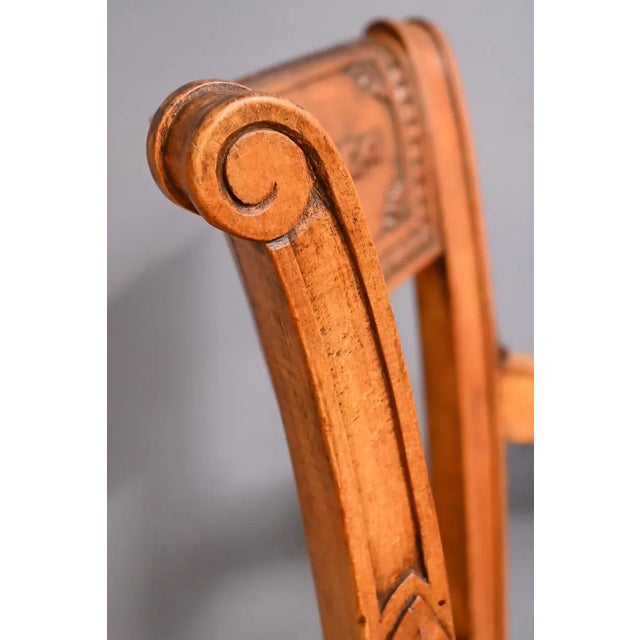 Stained Beech Armchairs, Early 20th Century, Set of 2 For Sale - Image 12 of 18