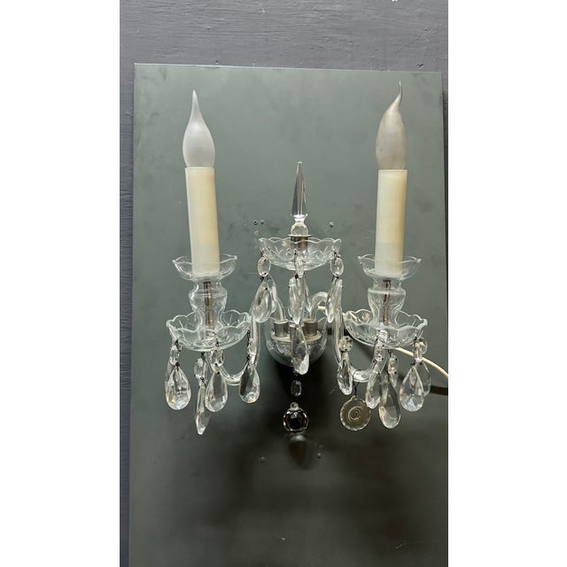 Crystal Bohemian Sconces, 1970s, Set of 2 For Sale - Image 10 of 15