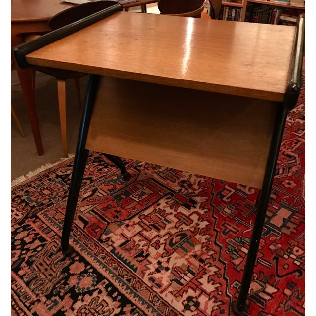 Mid-Century Modern Mid 20th Century Desk, Freestanding, French Designer Attributed to Jean Prouvé For Sale - Image 3 of 12