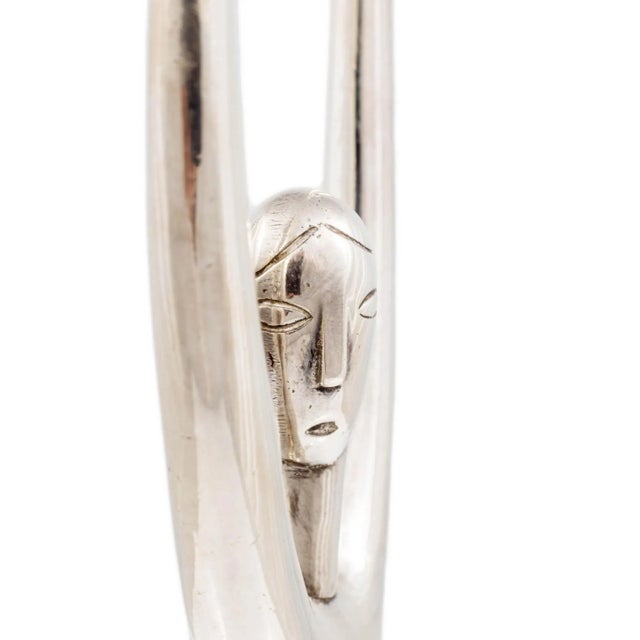 1920s Werkstatte Hagenauer, Table Mirror Kneeling Man, 1920s, Brass For Sale - Image 5 of 6