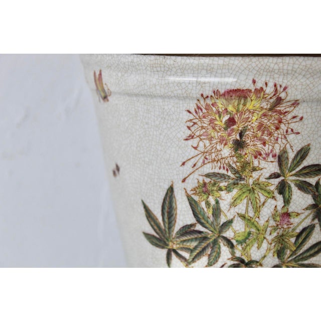 Wong Lee 1895 Porcelain Bronze Ormolu Pedestal Planter Cachepot For Sale - Image 11 of 13