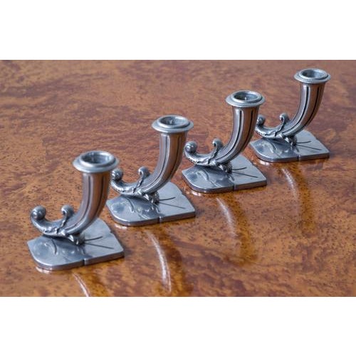 Pewter Candleholders from GAB, 1951, Set of 2 For Sale - Image 10 of 11