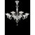 Venetian Murano Glass Chandelier in Transparent and White Tones with Silver Leaf by Simoeng for Simoeng For Sale - Image 4 of 7