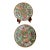 Pair of Vintage Famille Rose Medallion Plate Set For Sale
