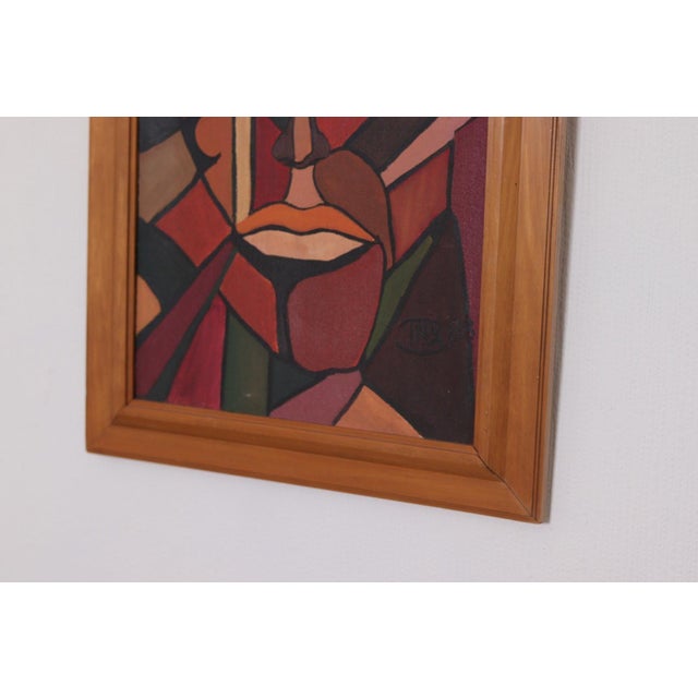 Face, 1960s, Oil on Canvas, Framed For Sale - Image 6 of 18