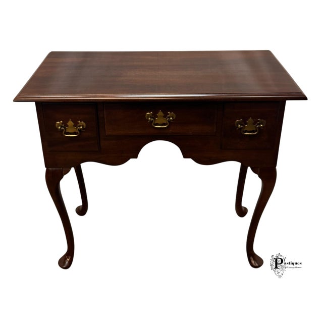 Vintage Chippendale Style Low Boy by Mersman featuring High Quality Mahogany Construction, Three Dovetailed Drawers with...