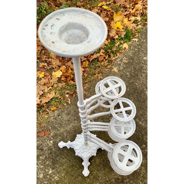 Victorian 19th Century Wrought Iron Plant Stand For Sale - Image 3 of 9