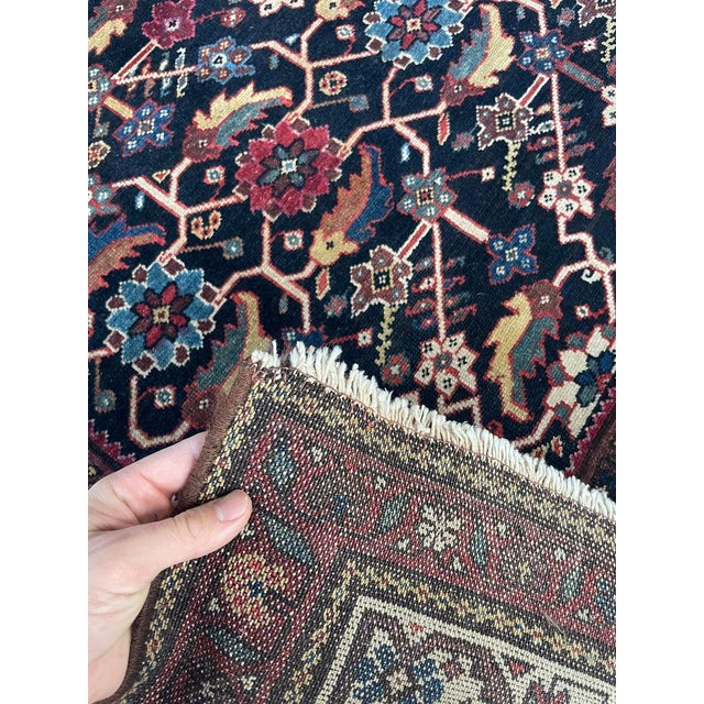 Textile Antique Over-sized Herati Fish or "Mahi" Abstract Design Rug 4.2 x 6.5 For Sale - Image 7 of 9