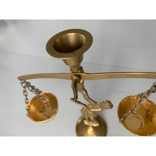 Brass Figurine of Woman with Scales, 1950s For Sale - Image 14 of 18