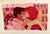 Excellent example of 1950s original commercial art by Del Palmer showing a man and woman kissing in front of typically...
