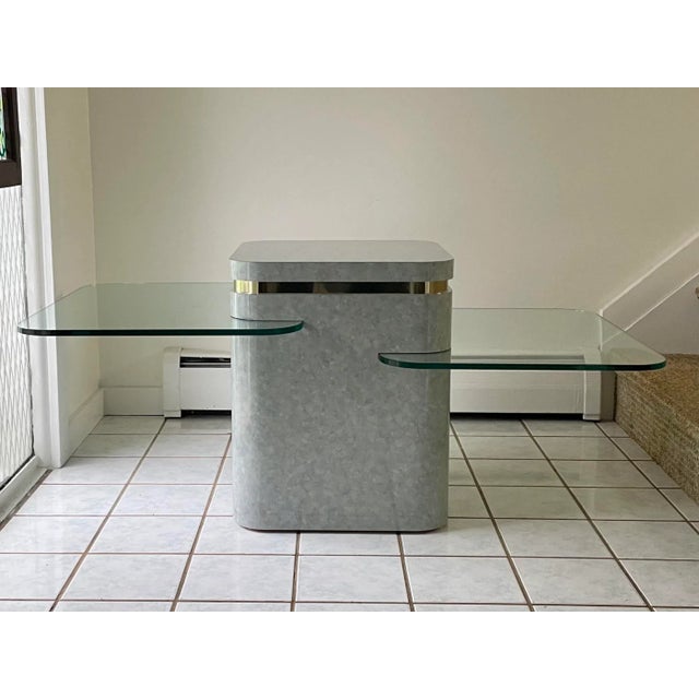 Postmodern Springer Style Tri-Level Console Table For Sale - Image 11 of 11
