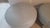 American Pair of Custom Round Dove Grey Leather Ottomans For Sale - Image 3 of 7