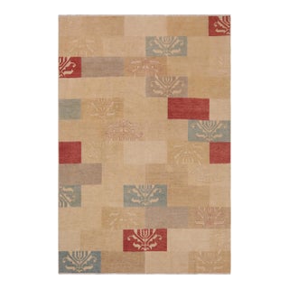 Boho Chic Gabbeh Tan/Beige Wool Rug - 9'0'' X 11'0'' For Sale