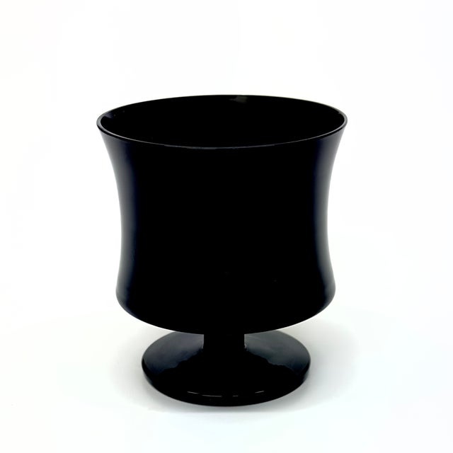 Mid-Century Modern Black Glass Stemware Curation - Group of 9 For Sale - Image 13 of 14