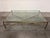 Elegant RH Modern Thaddeus Glass Rectangular Coffee Table With forged brass