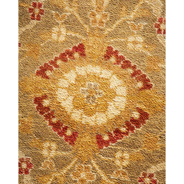 Traditional Eclectic, One-of-a-Kind Hand-Knotted Area Rug - Green, 9' 1" x 11' 10" For Sale - Image 3 of 8
