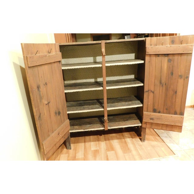 Early 20th Century Early 20th Century Primitive Pine Cabinet – Jelly Cupboard, Barn Board Construction For Sale - Image 5 of 18