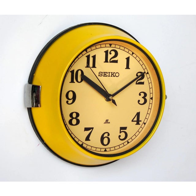 Nautical Seiko Ship's Wall Clock For Sale - Image 3 of 7