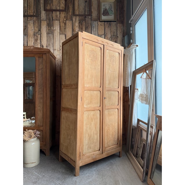 1930s Art Deco Wardrobe with Hanging Space, 1930s For Sale - Image 5 of 12