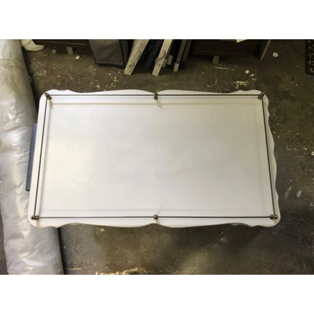 Farmhouse Painted Bar Cart For Sale - Image 3 of 9