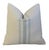 Pale Teal Striped Grain Sack Fabric Coastal Feather/Down Pillow For Sale - Image 4 of 5