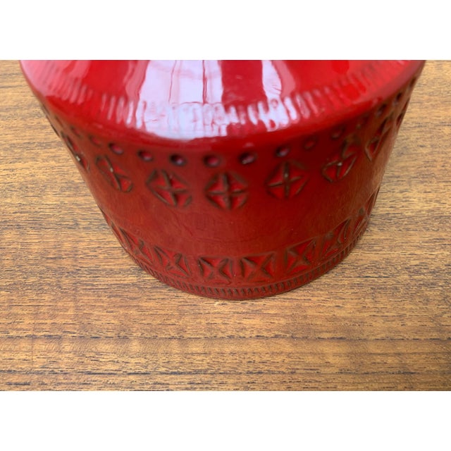 Mid-Century Italian Red Pottery Vase by Aldo Londi for Bitossi, 1960s For Sale - Image 10 of 18