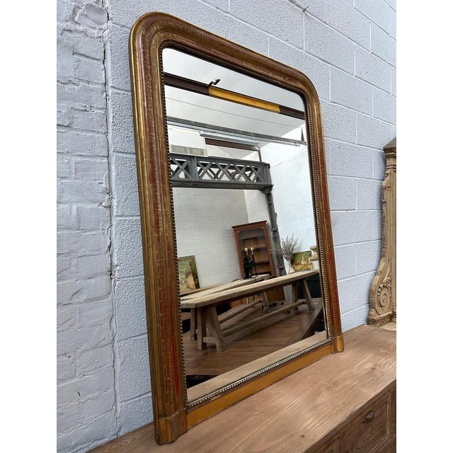 Wood Antique Louis Philippe Mirror For Sale - Image 7 of 7