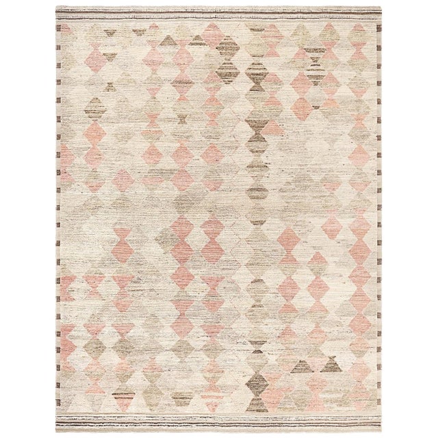 9ft 3in X 12ft Modern Rugs Fesa Hand-Knotted Wool Area Rug For Sale - Image 13 of 13