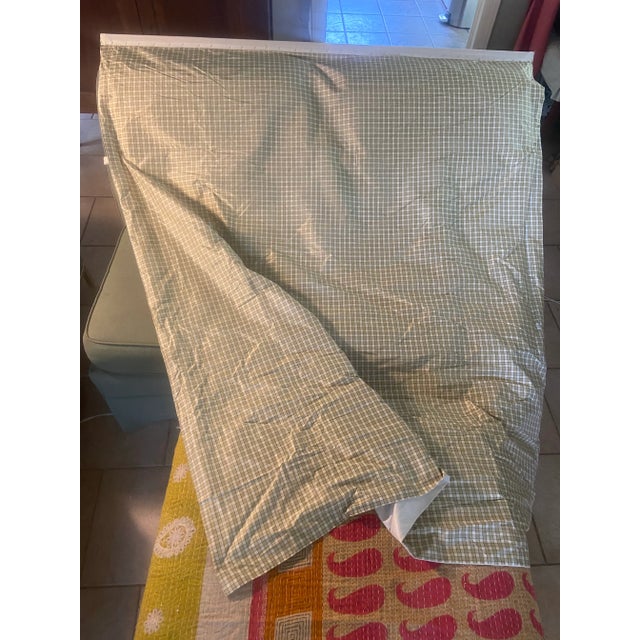 English American Silk Mill (Asm) Plaid Roman Balloon Shade - 25” W For Sale - Image 3 of 10