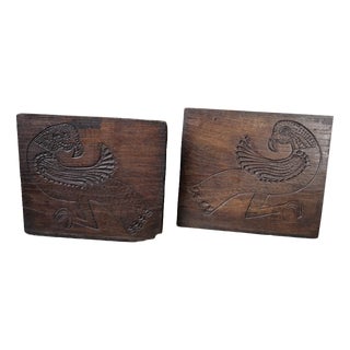 Antique Wooden Engraving, 1900, Set of 2 For Sale