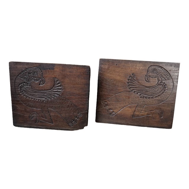 Antique Wooden Engraving, 1900, Set of 2 For Sale