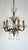 Antique French Brass and Glass Five-Light Chandelier, 1930s For Sale - Image 4 of 14