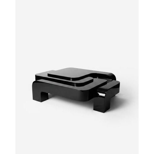 Automa coffee table in black lacquer finish by pietro franceschini. Dimensions: w 140 x l 104 x h 40 cm. Materials: black...