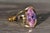 Metal The Kilbourn: Ladies Yellow Gold Cocktail Ring set with Pink Cubic Zirconia For Sale - Image 7 of 10