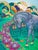 The Unicorn's Garden by Rhonda Libbey | Oil and 24 Karat gold leaf Unicorn in a colorful garden with cats. For Sale