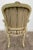 Painted Wood Arm Chair Vintage Venetian Style Carved Cream Green Floral Stripe For Sale - Image 9 of 13