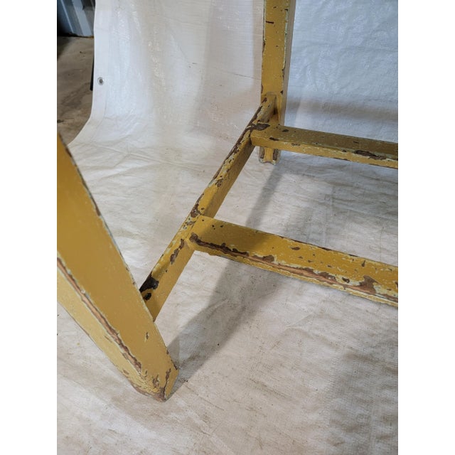 Yellow Gorgeous Antique Wooden Farm Table With Original Paint From England, Circa 1890 For Sale - Image 8 of 13