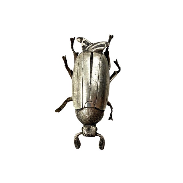 Silver Insect Shaped Ashtray / Box, France 1950s For Sale - Image 9 of 11