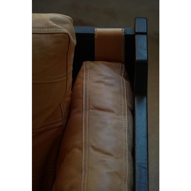 Black Easy Chairs in Wood and Leather by Rud Thygesen and Johnny Sørensen, 1970s, Set of 2 For Sale - Image 8 of 18