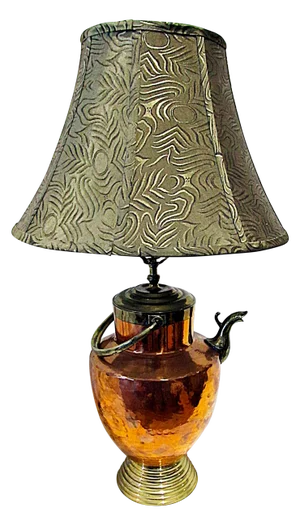 Solid Brass & Copper Bucket Lamp