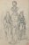 Alfred Grevin, The Statue and Women, Original Drawing, Late 19th-Century For Sale - Image 3 of 3