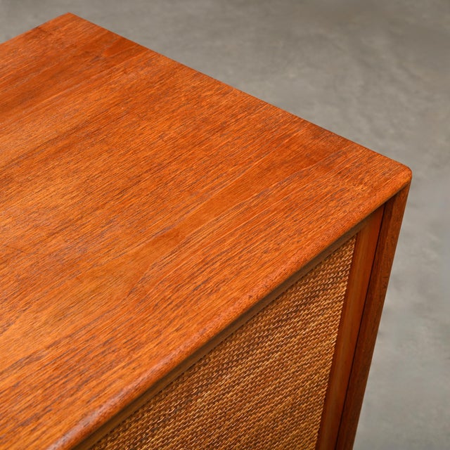 Vintage Sideboard in Teak and Rattan by Alf Svensson for Bjästa Möbelfabrik, 1960s For Sale - Image 9 of 18