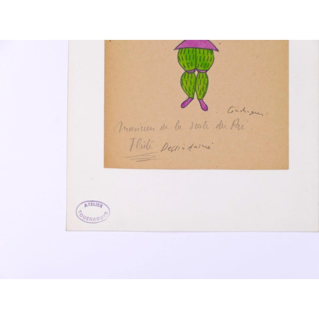 Piper is an original artwork realized by Louis Touchagues in the 1970s. Original colored drawing on paper glued on...