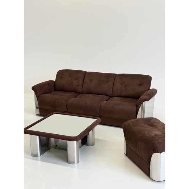 Metal Space Age Three-Seater Sofa by Gian Pietro Arosio, 1970s For Sale - Image 7 of 8