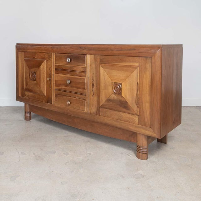 French Oak Sideboard in the Style of Charles Dudouyt For Sale In Los Angeles - Image 6 of 18