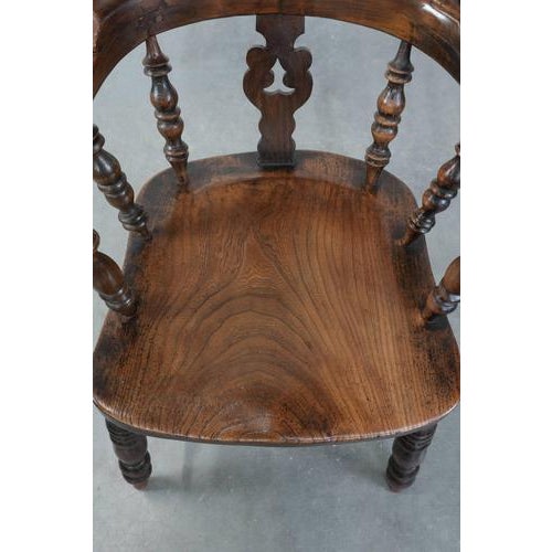 Antique English Highback Windsor Chair, 1700s For Sale - Image 6 of 14