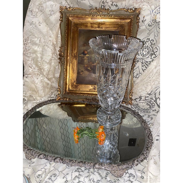 Vintage Waterford Crystal Balmoral 11" Footed Vase Elegant Grandmillennial Decor For Sale - Image 9 of 12