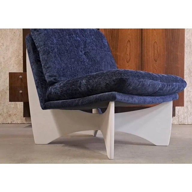 Set of White Plywood Lounge Chairs, 1960s For Sale - Image 4 of 14