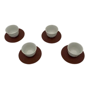 1980s Meissen Cups and Saucers Set- 8 Pieces